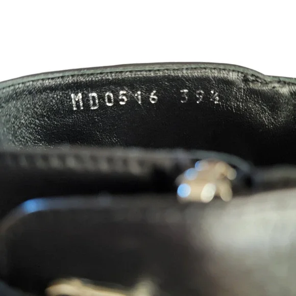 Dior Stellar Black Leather Studded CD Ankle Boots Block Heel MD0516 39.5 9.5 - Picture 11 of 12